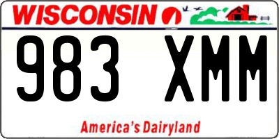 WI license plate 983XMM