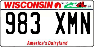 WI license plate 983XMN