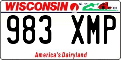 WI license plate 983XMP