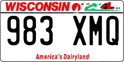 WI license plate 983XMQ