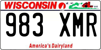 WI license plate 983XMR