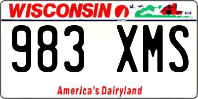 WI license plate 983XMS