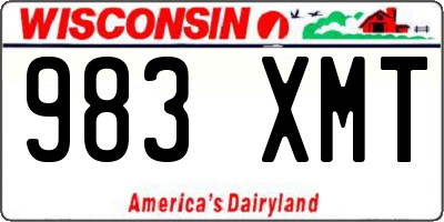 WI license plate 983XMT