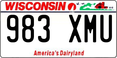 WI license plate 983XMU