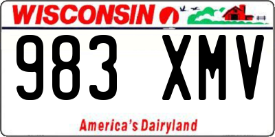 WI license plate 983XMV