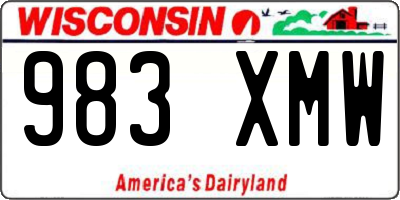 WI license plate 983XMW