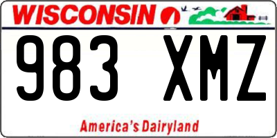 WI license plate 983XMZ