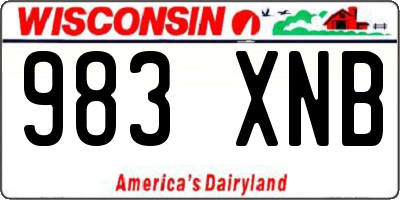 WI license plate 983XNB
