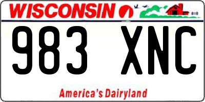 WI license plate 983XNC