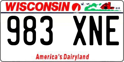 WI license plate 983XNE