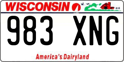 WI license plate 983XNG