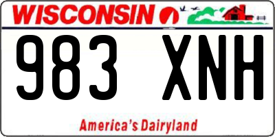 WI license plate 983XNH