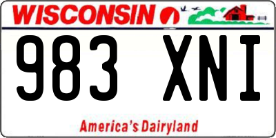 WI license plate 983XNI