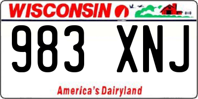 WI license plate 983XNJ