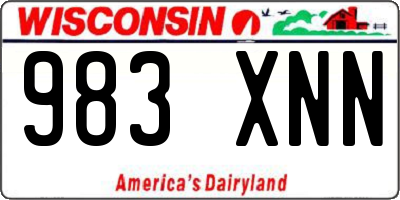WI license plate 983XNN