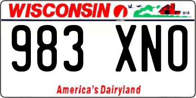 WI license plate 983XNO