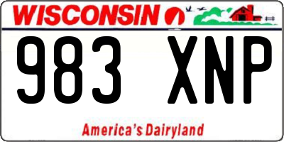 WI license plate 983XNP