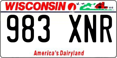 WI license plate 983XNR