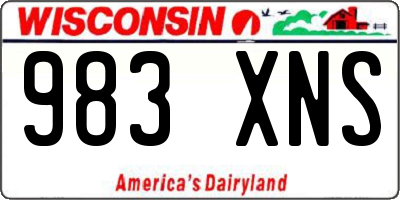 WI license plate 983XNS