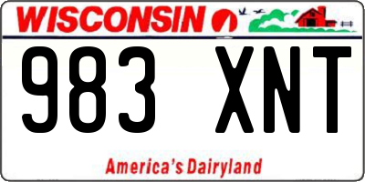 WI license plate 983XNT