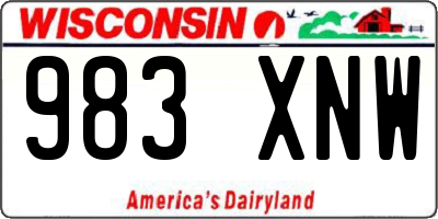 WI license plate 983XNW