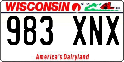 WI license plate 983XNX