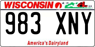 WI license plate 983XNY