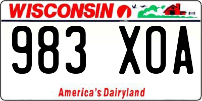 WI license plate 983XOA