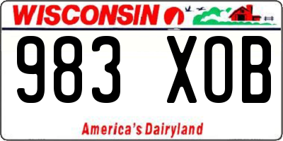 WI license plate 983XOB