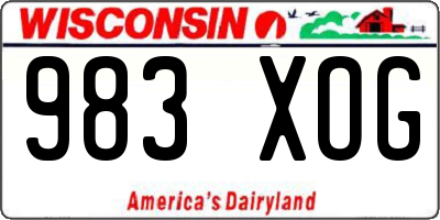 WI license plate 983XOG