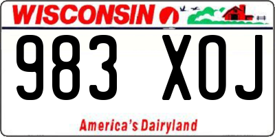 WI license plate 983XOJ