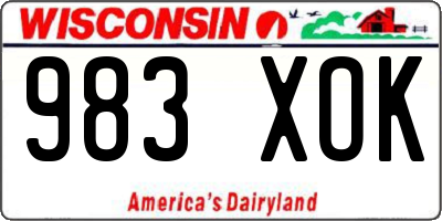 WI license plate 983XOK