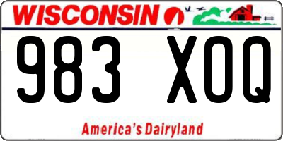 WI license plate 983XOQ