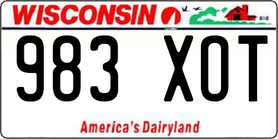 WI license plate 983XOT