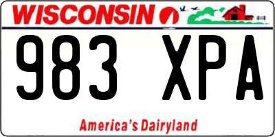 WI license plate 983XPA