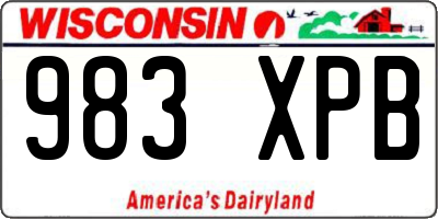 WI license plate 983XPB
