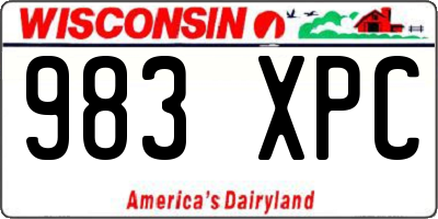 WI license plate 983XPC