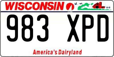 WI license plate 983XPD