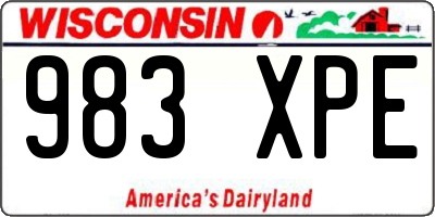 WI license plate 983XPE