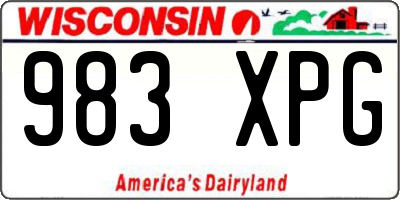 WI license plate 983XPG