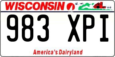 WI license plate 983XPI