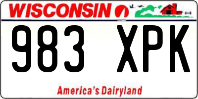 WI license plate 983XPK