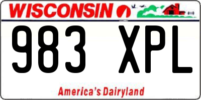 WI license plate 983XPL