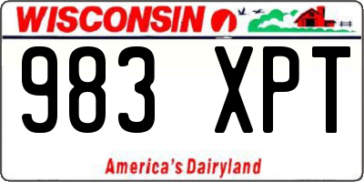 WI license plate 983XPT