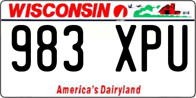 WI license plate 983XPU