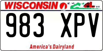 WI license plate 983XPV
