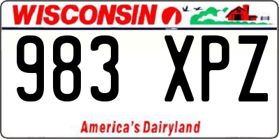 WI license plate 983XPZ