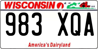 WI license plate 983XQA
