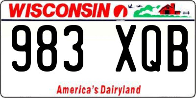 WI license plate 983XQB