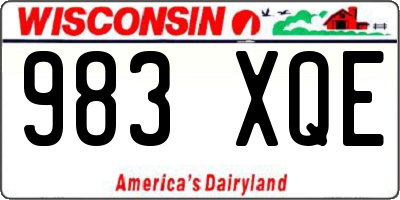 WI license plate 983XQE